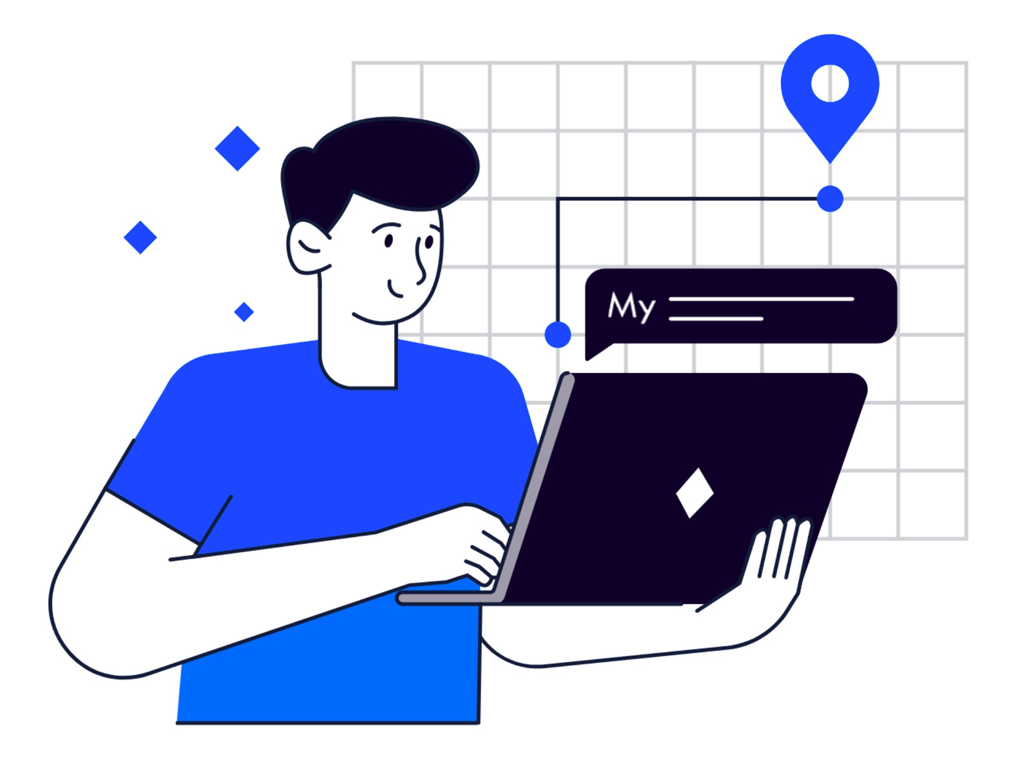 Submit business info illustration