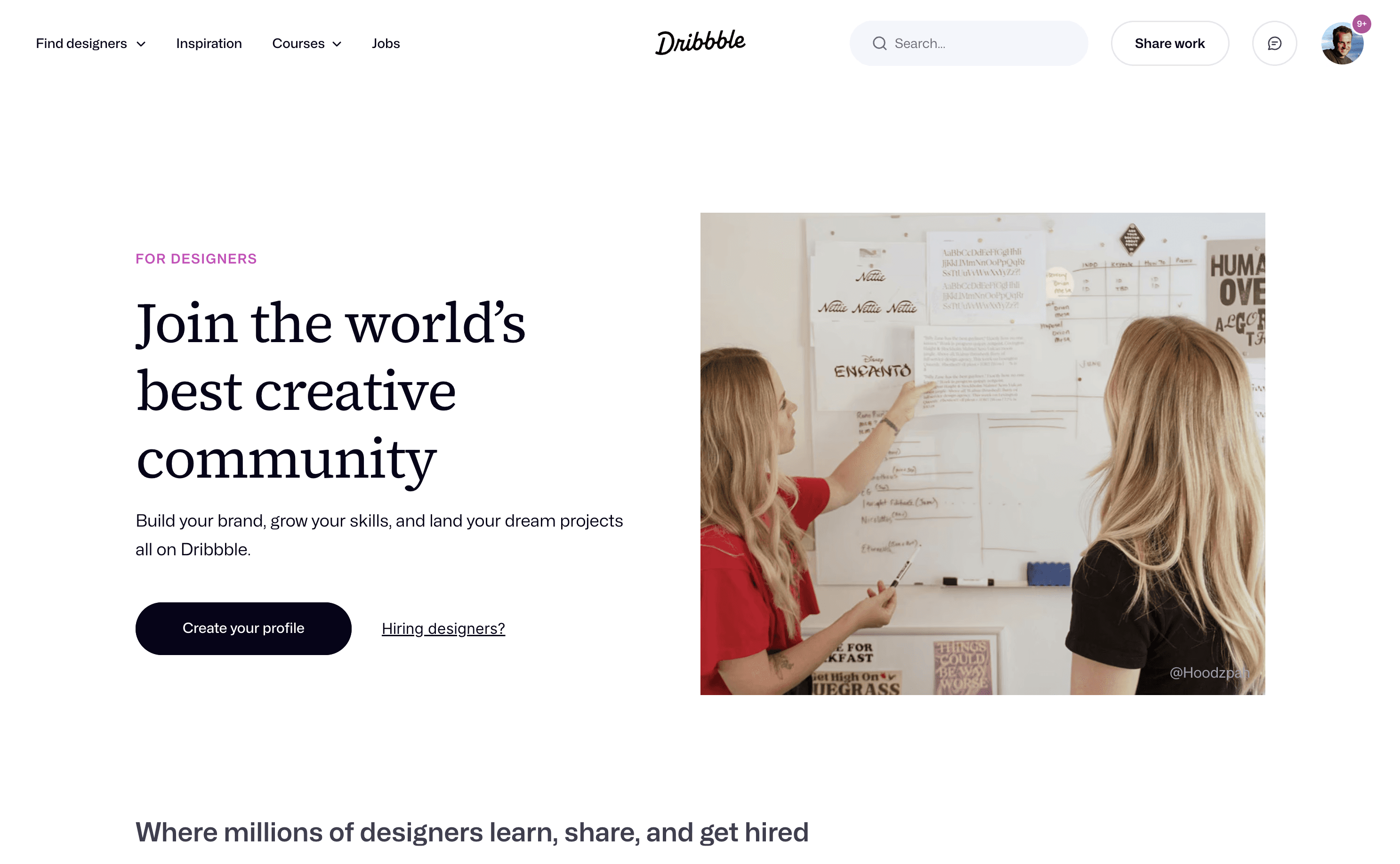 Dribbble website