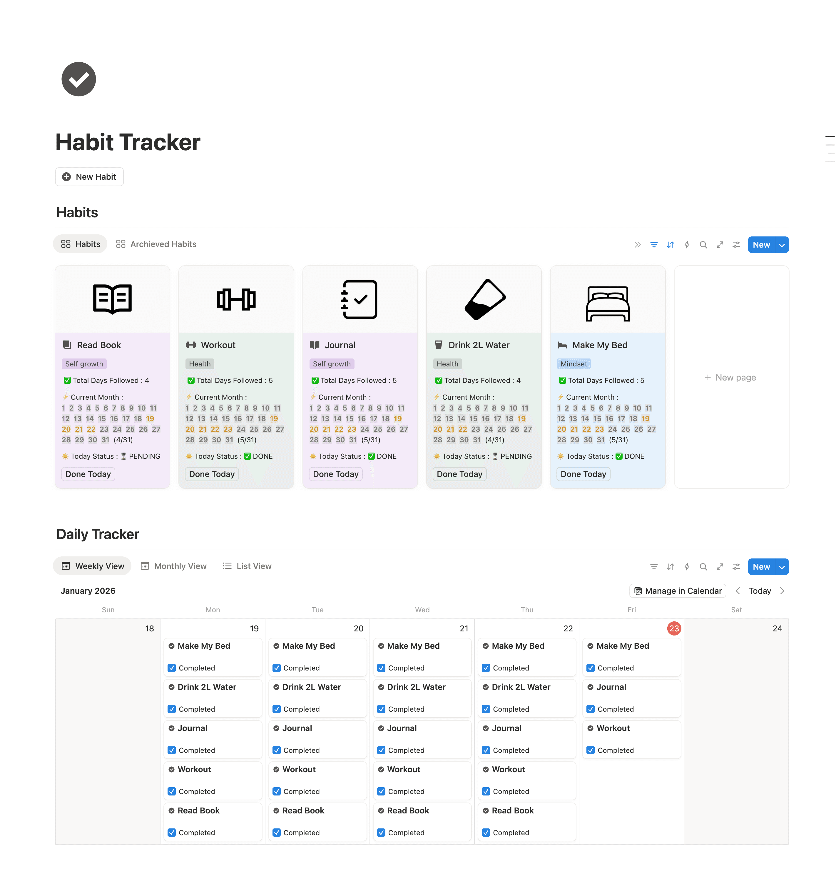 notion habit tracker template