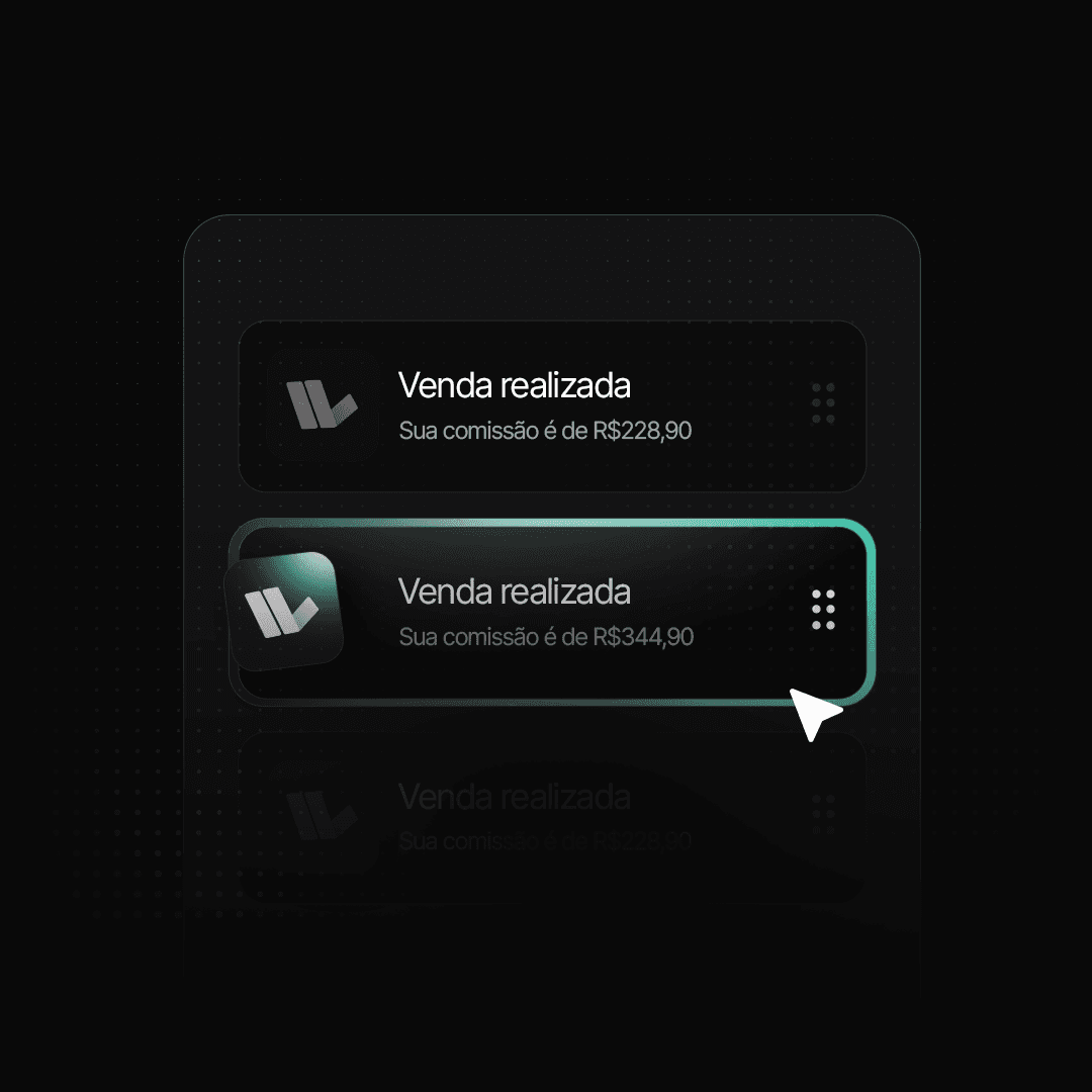 Notificações de vendas