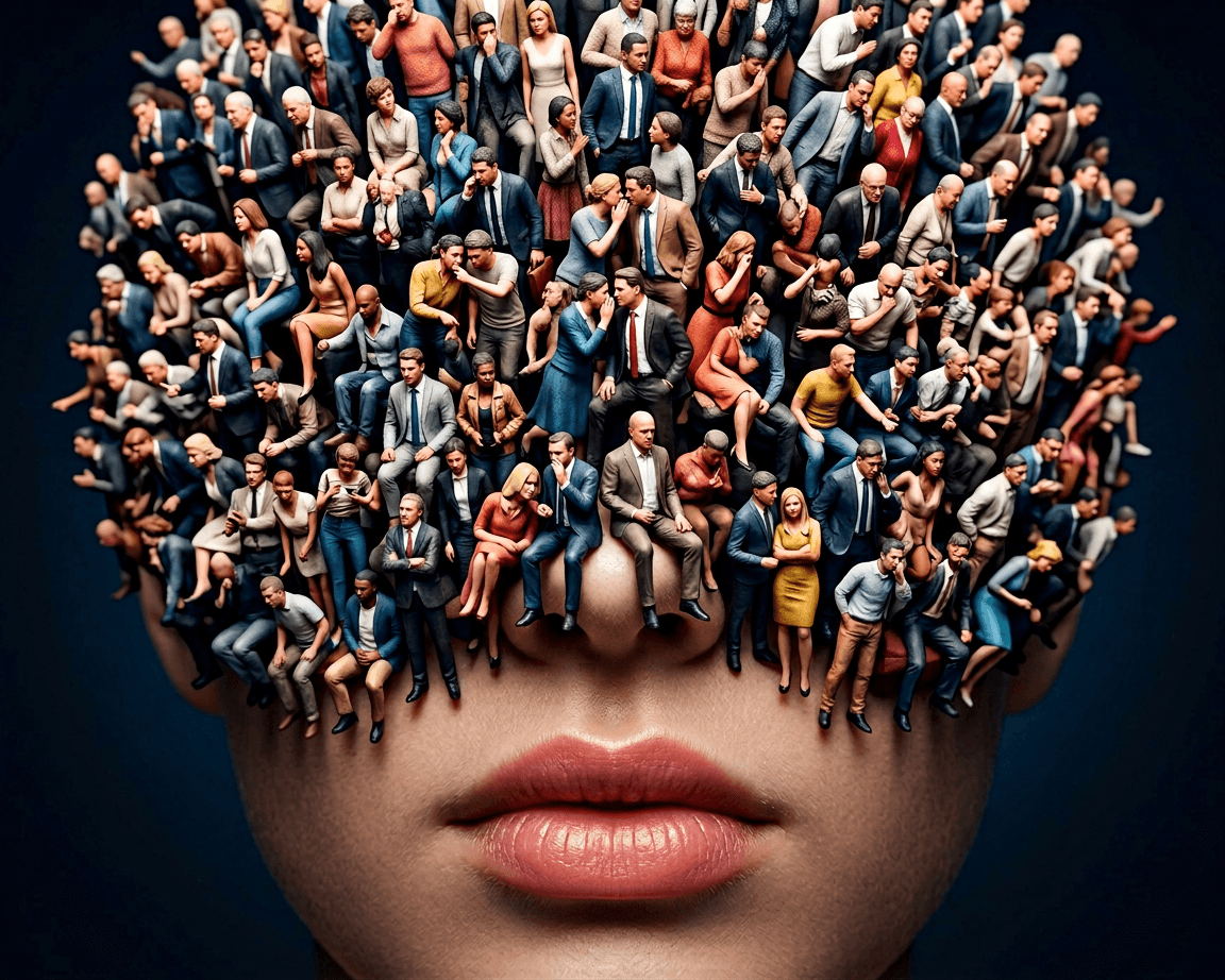 white and blue square illustration