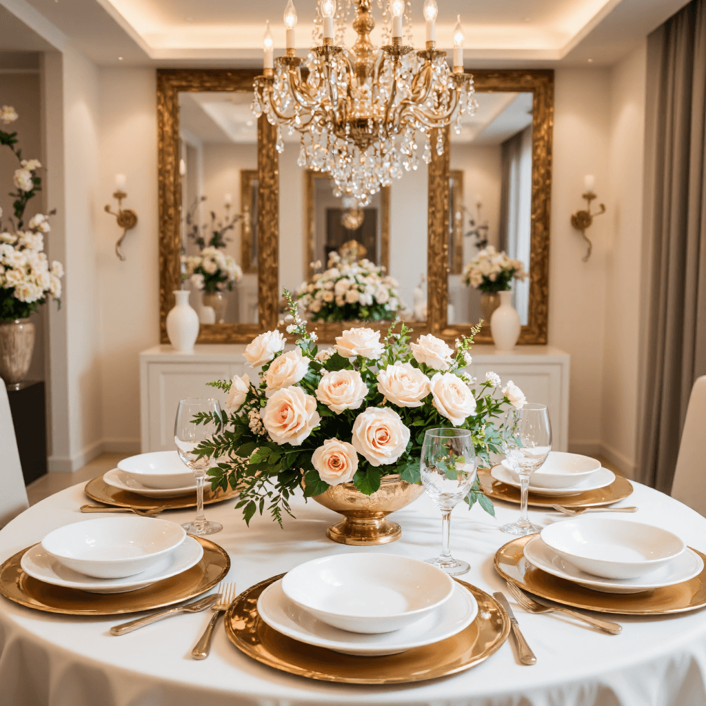 product photography of dining room decor