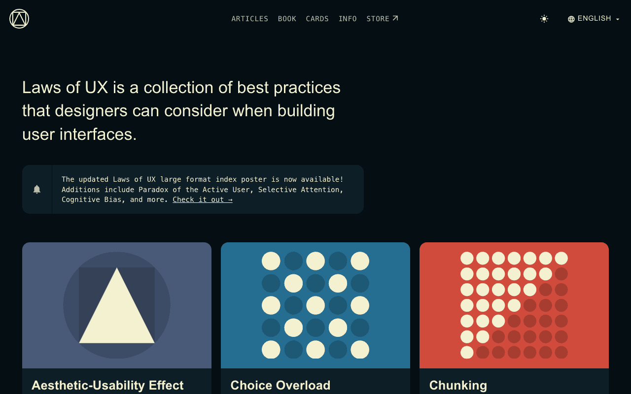 Laws of UX екранна снимка