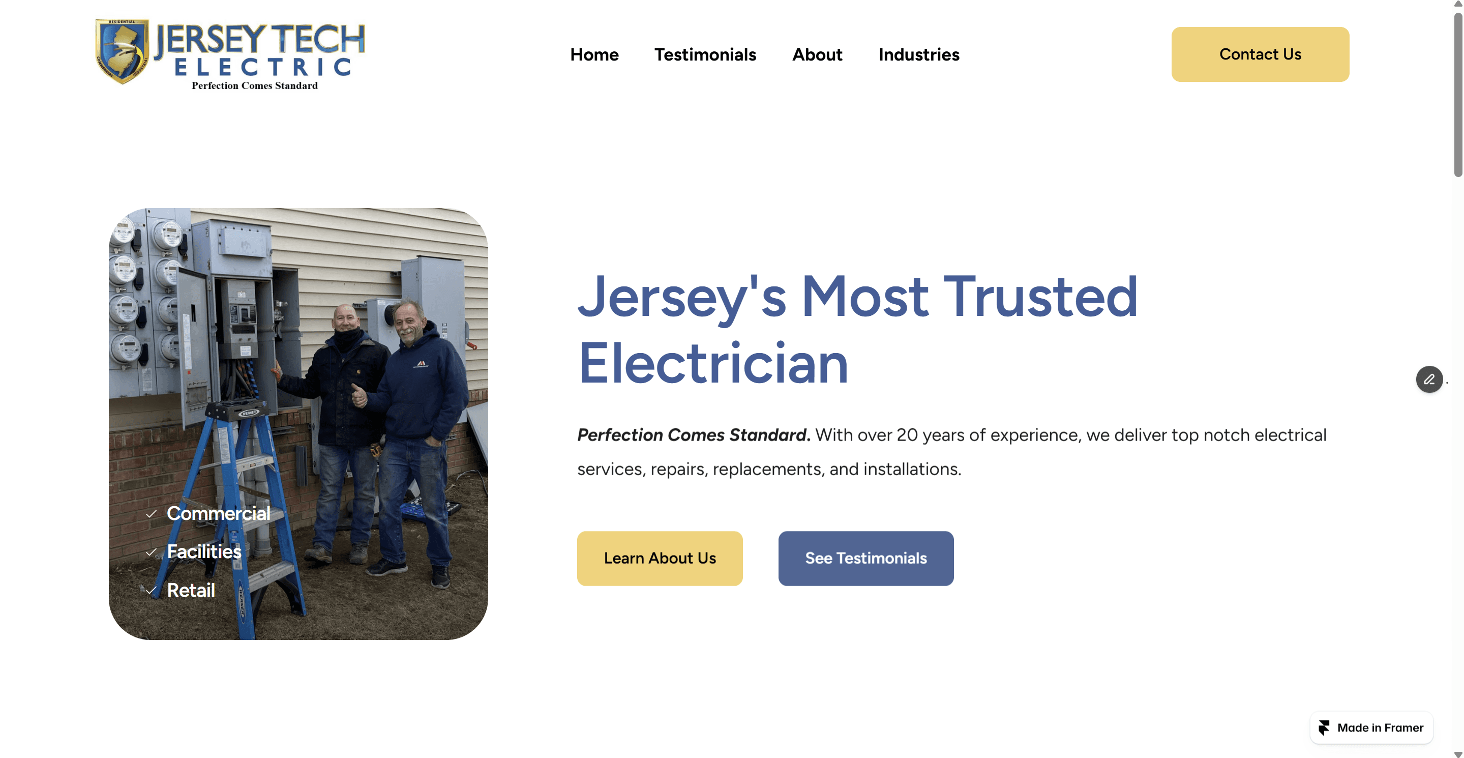 A health resort's evergreen site on desktop