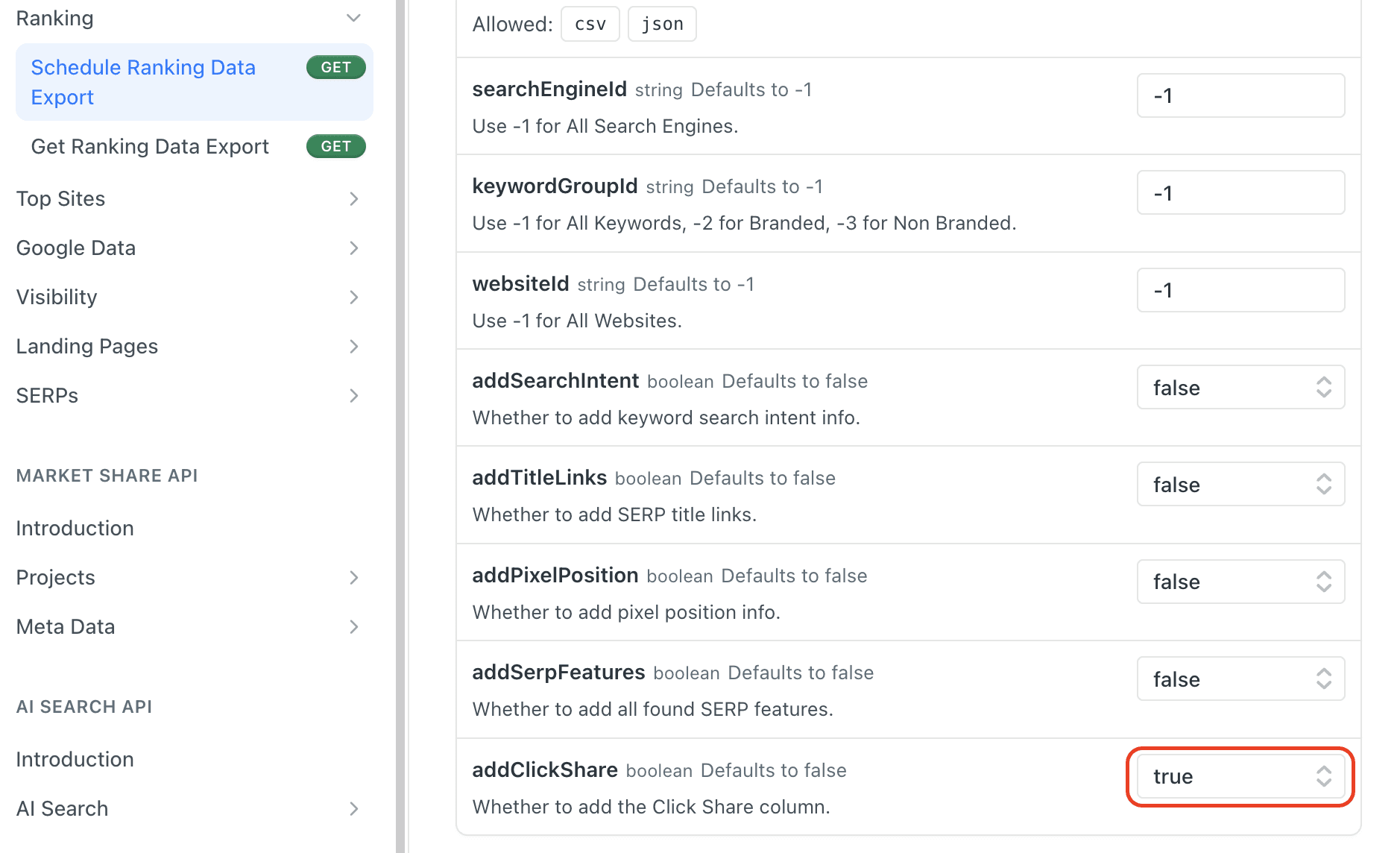 More Insights via the API Exports - Advanced Web Ranking