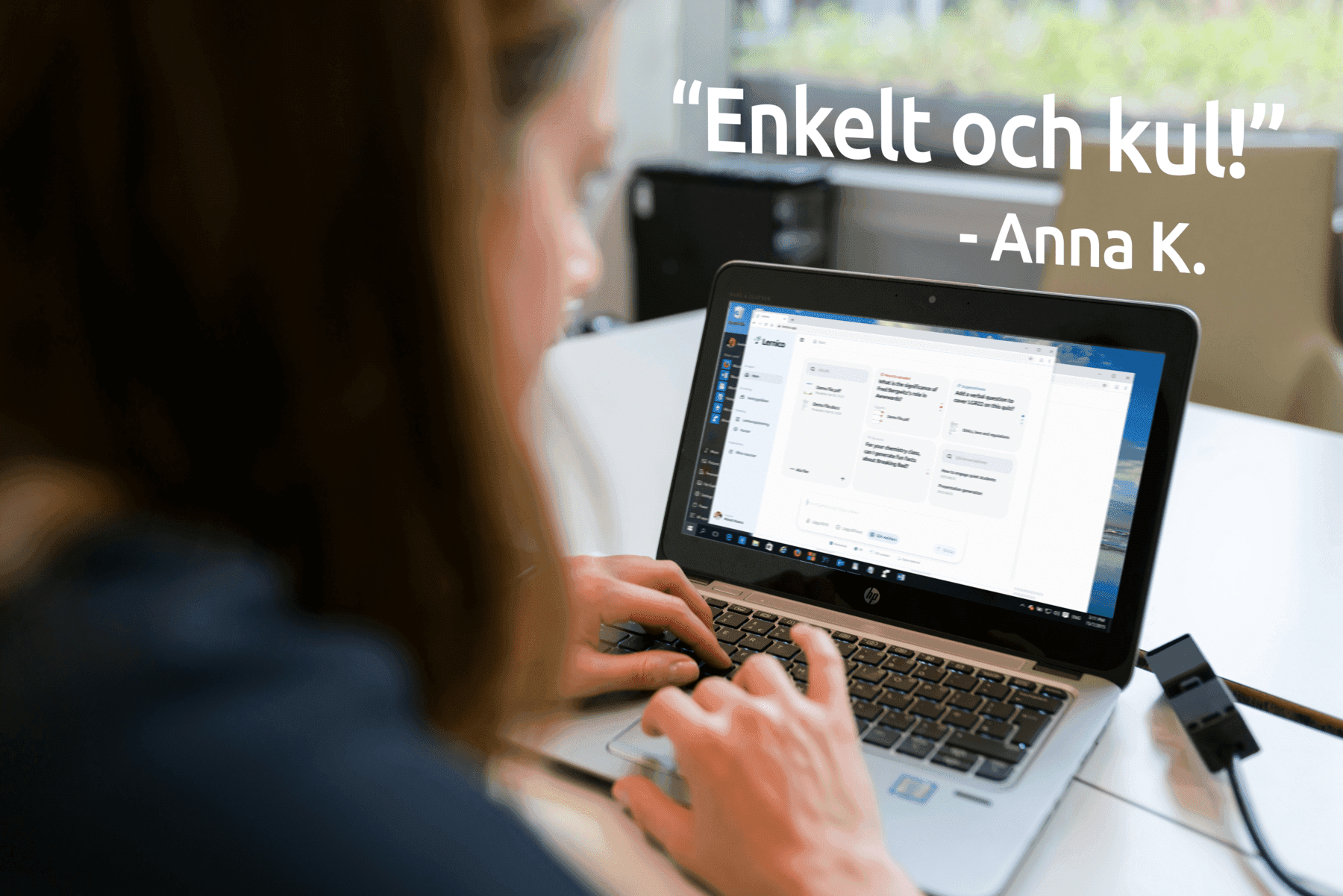 Lärare som använder Lernico:s AI plattform