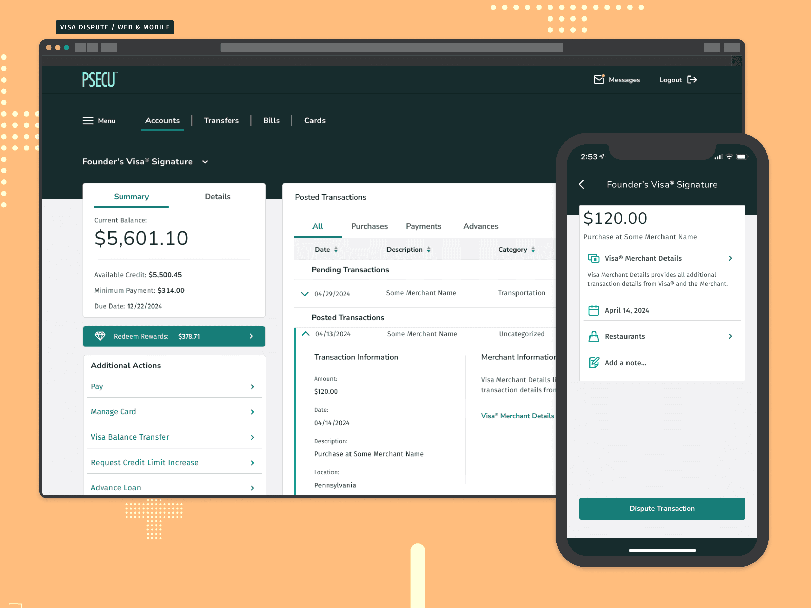 PSECU Visa Dispute Overview