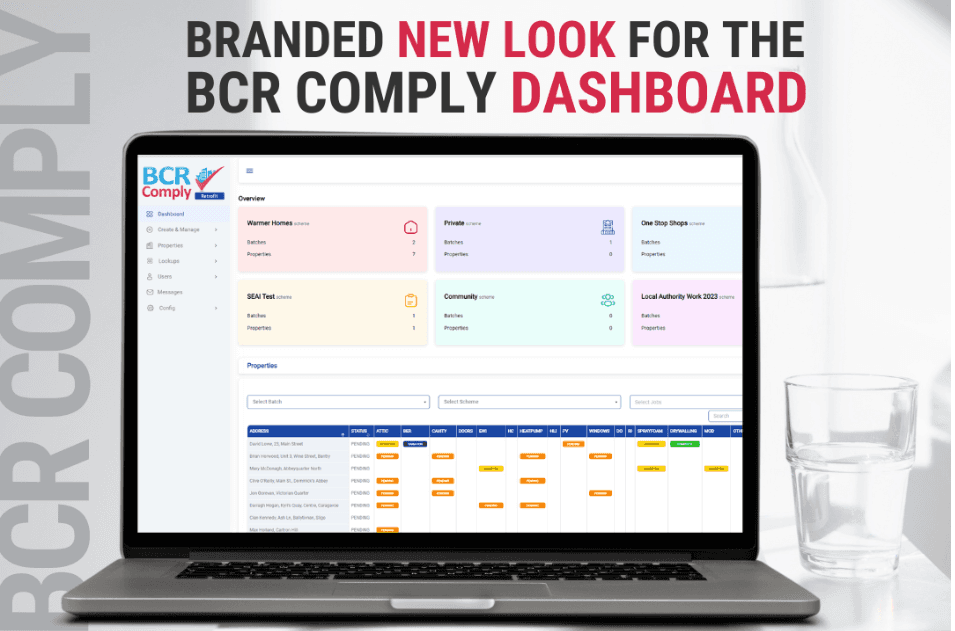 Branded new look for the BCR Comply Dashboard