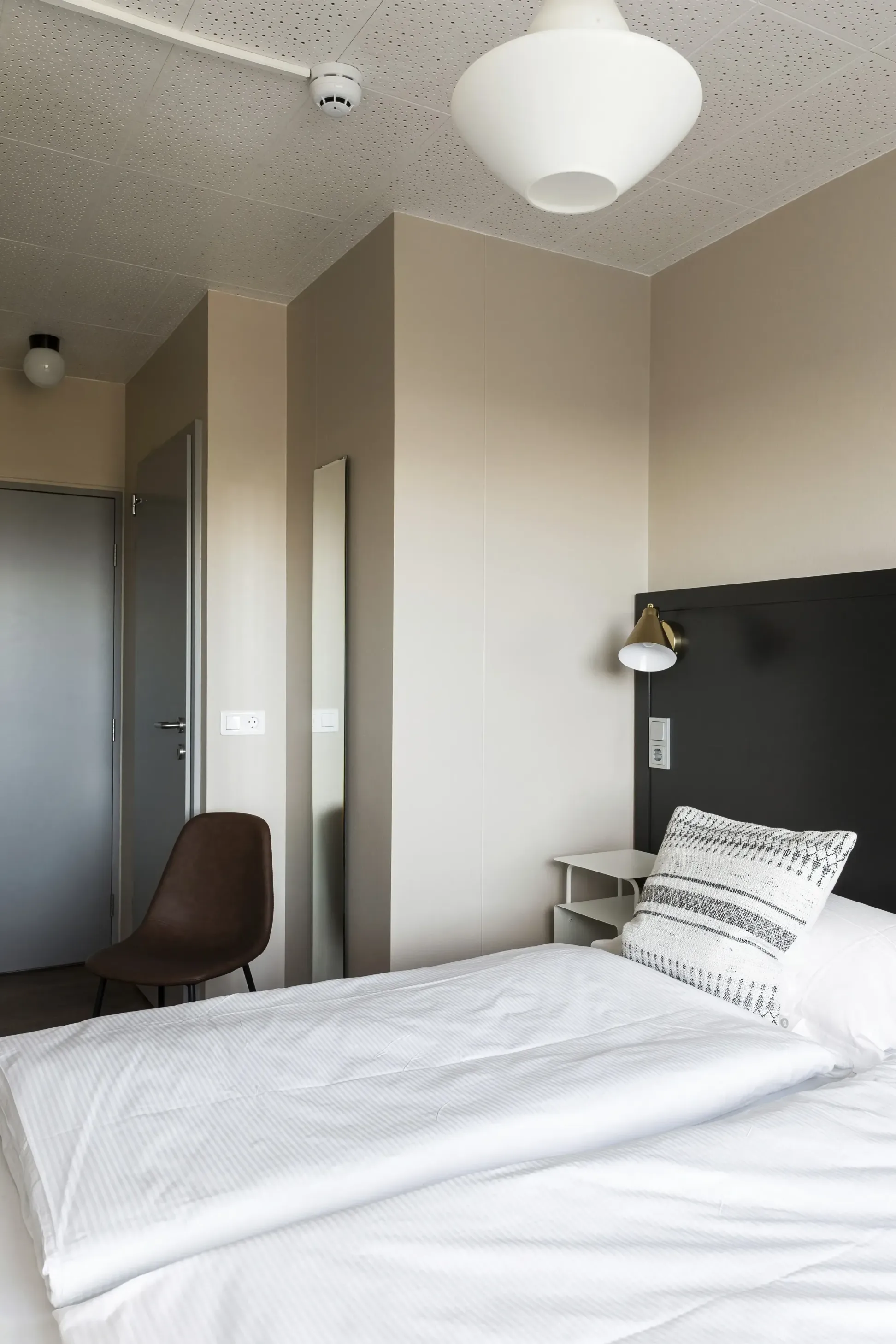 doorway view of the clean and cozy room