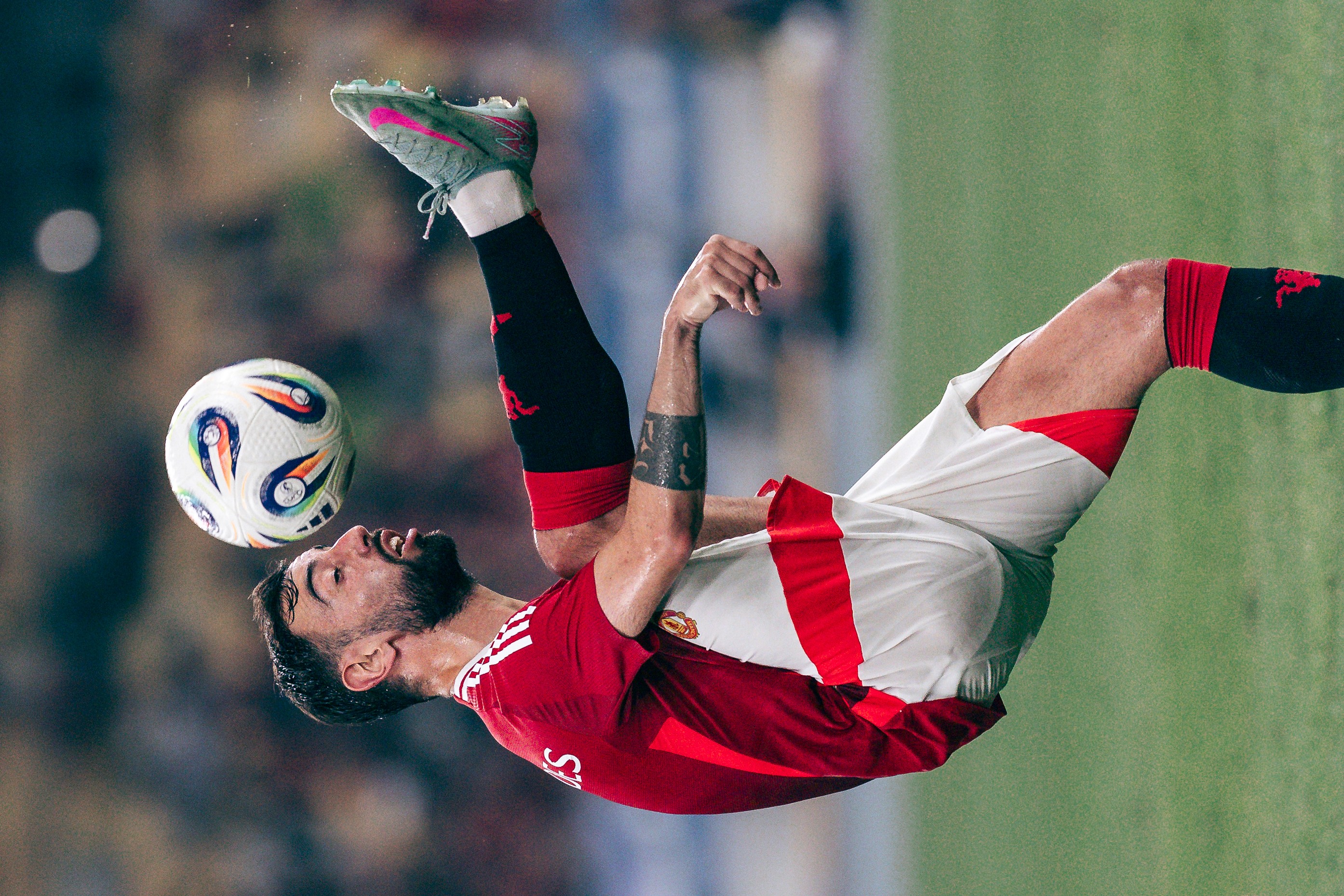 Bruno Fernandes in action at the Maybank Challenge Cup 2025 match between Manchester United and the ASEAN All Stars