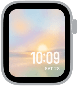 soft solstice Apple Watch face preview 4 featuring abstract, gradient, summer, and spring.