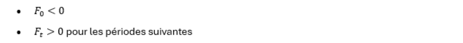 Séquence de flux - valeur positive et négative