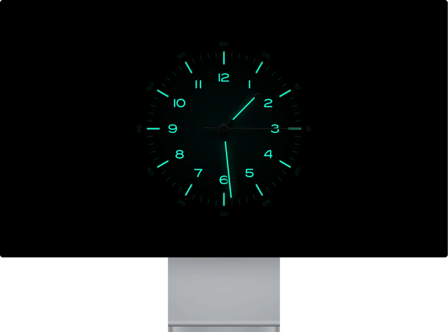Bauhaus Clock for Mac Compact Size Night Dial