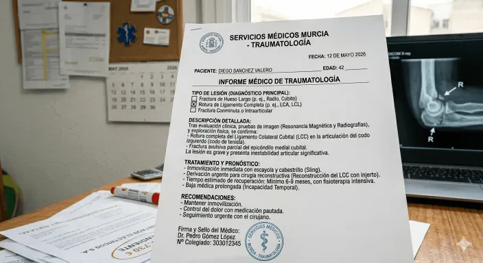 Informe médico oficial utilizado por el seguro para calcular la indemnización automática por baremo.