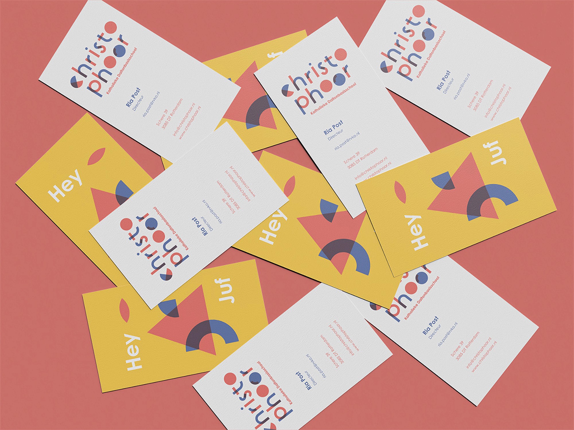 Grafisch ontwerp Christophoor visitekaartjes