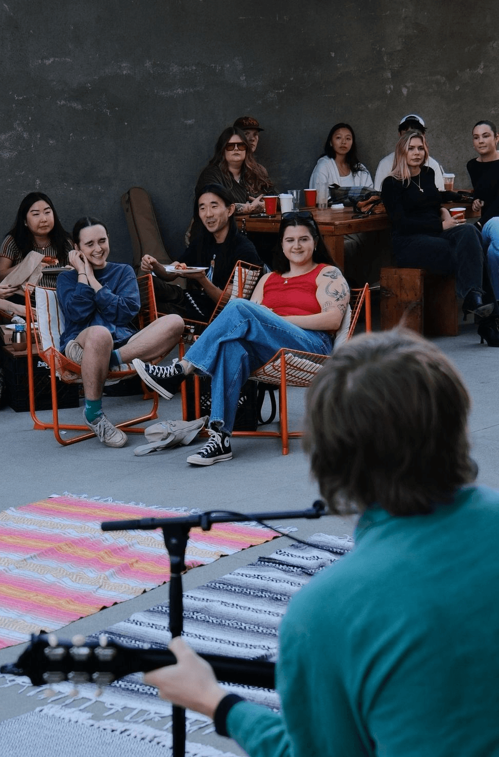 a group of people taking a picture together