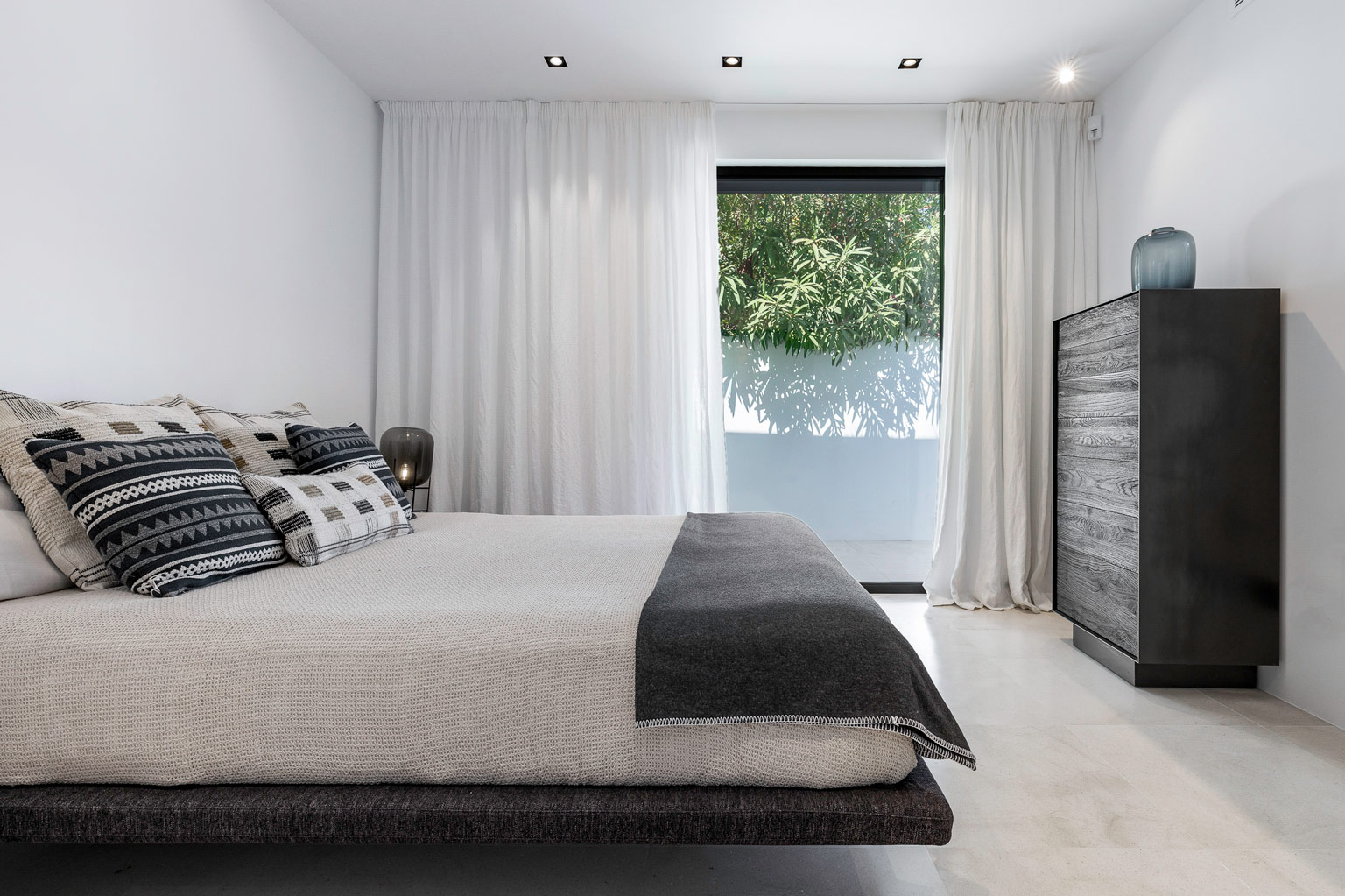 Suite Five interior at luxury villa Ibiza, private privacy VIP holiday retreat.