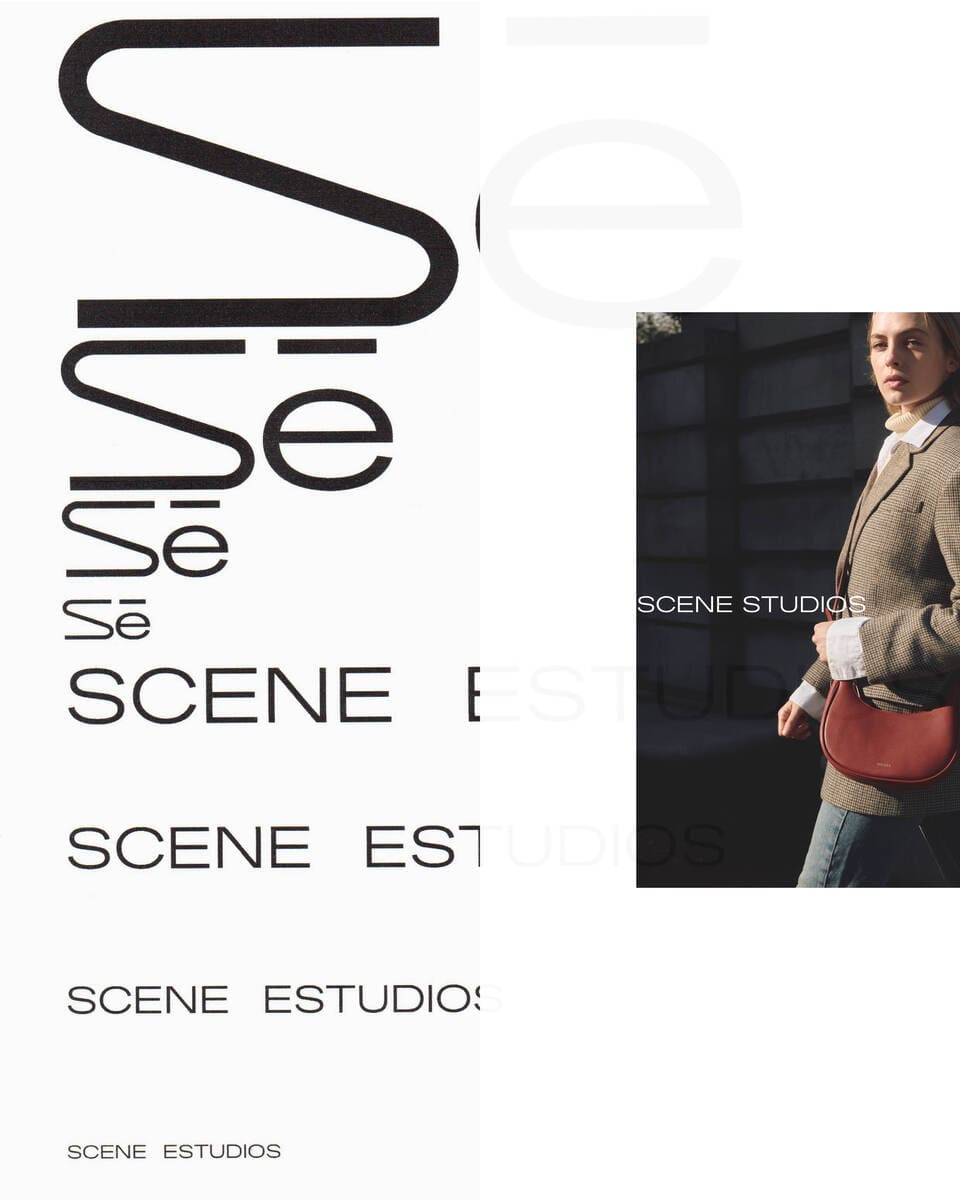 Scene studios visual layout design mixing the lego with an image.