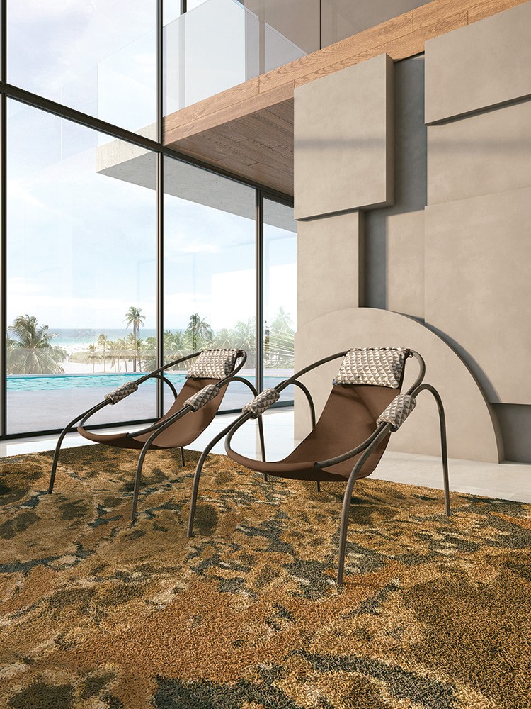 Couple of armchairs on a particular rug