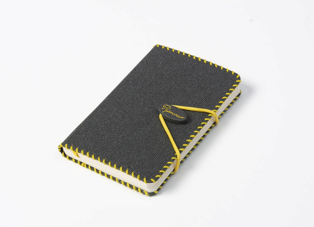 Custom pocket-size notebook with elastic band