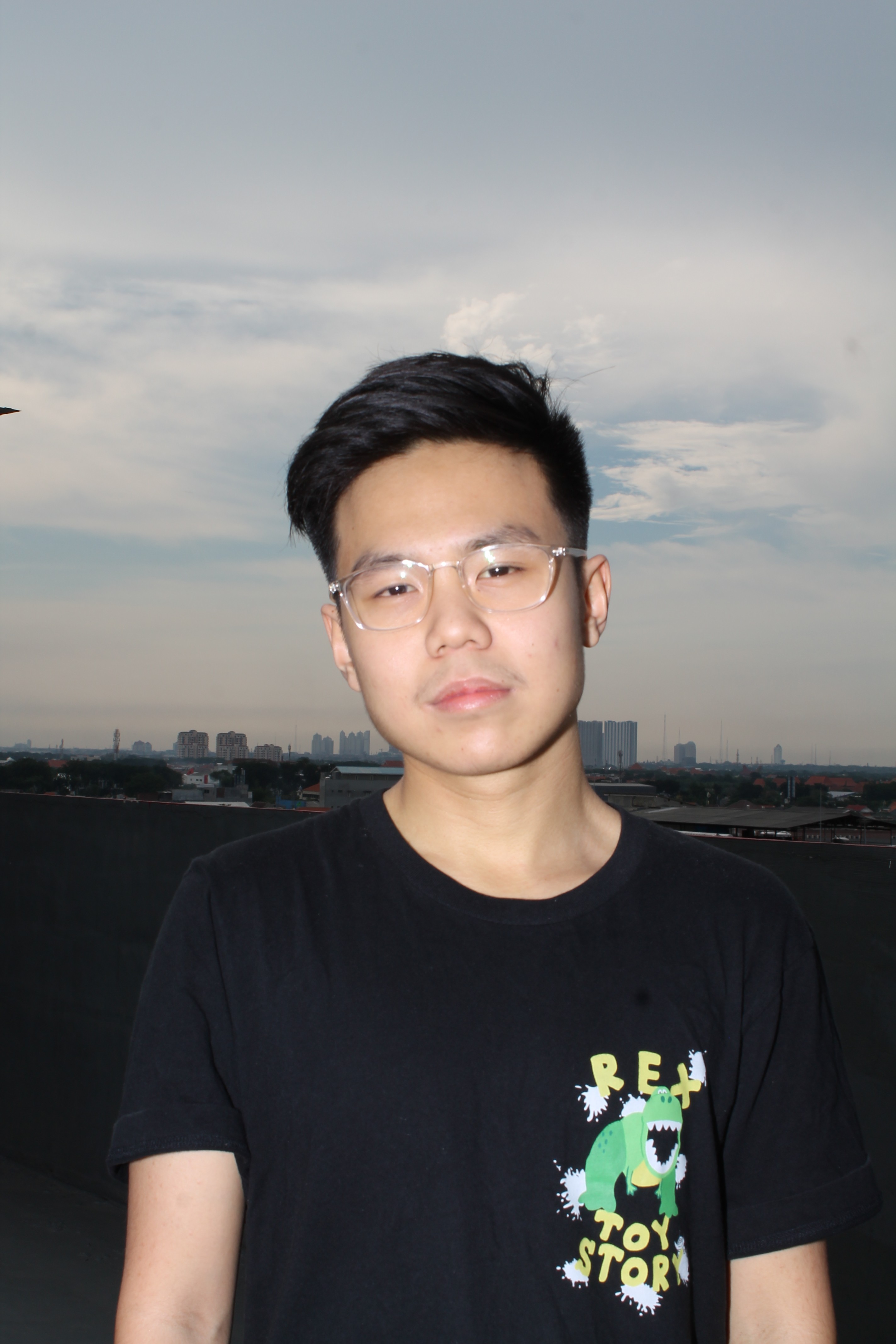 A young girl smiling