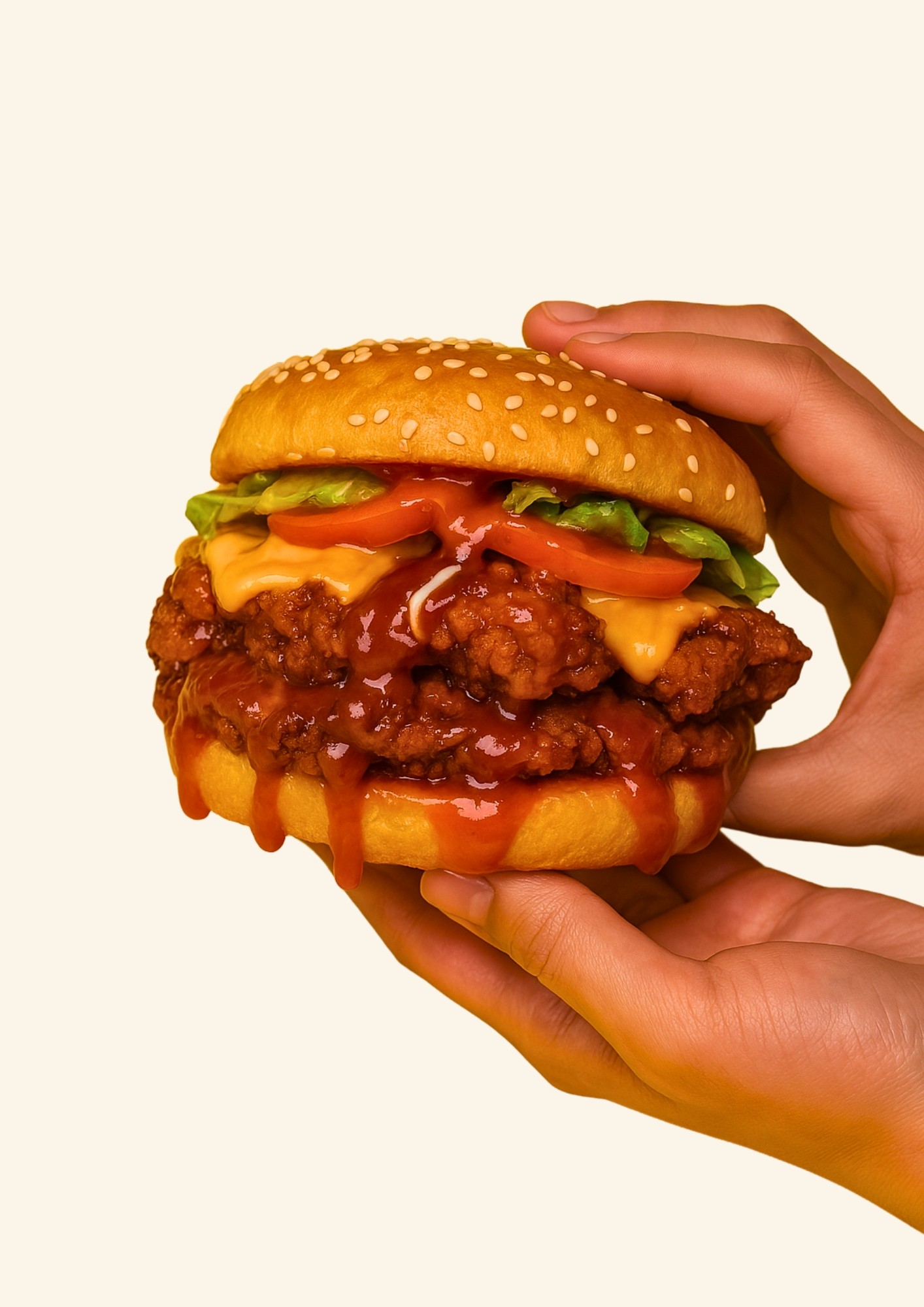 Hamburguesa de pollo deliciosa