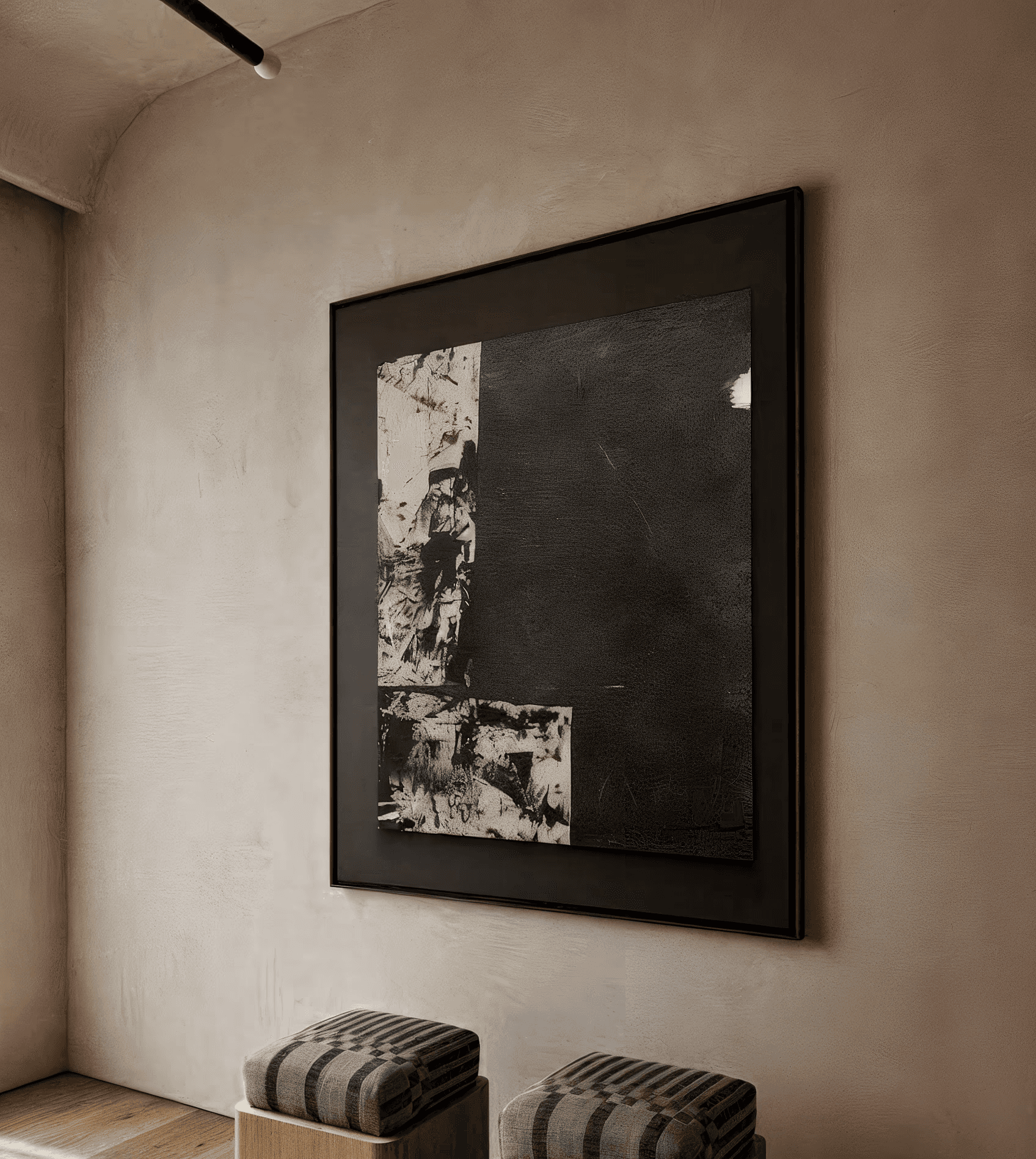 A scene of a floor lamp