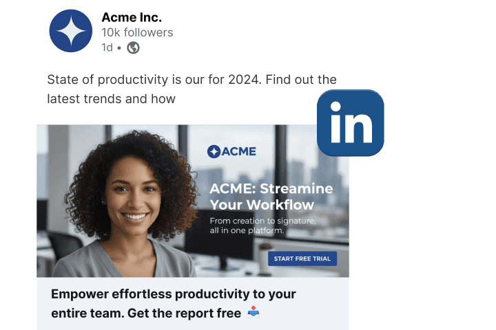 LinkedIn ad maker with AI