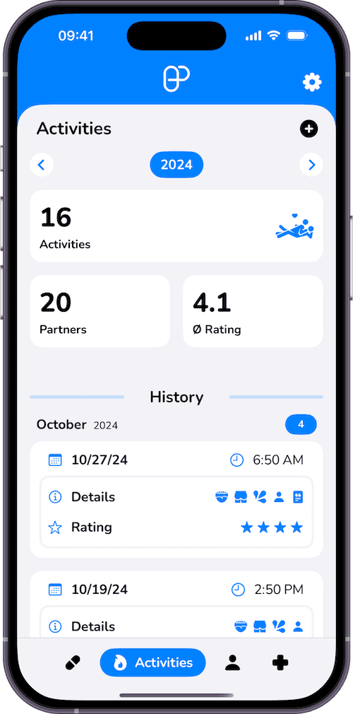 Screenshot: Activities (iOS)