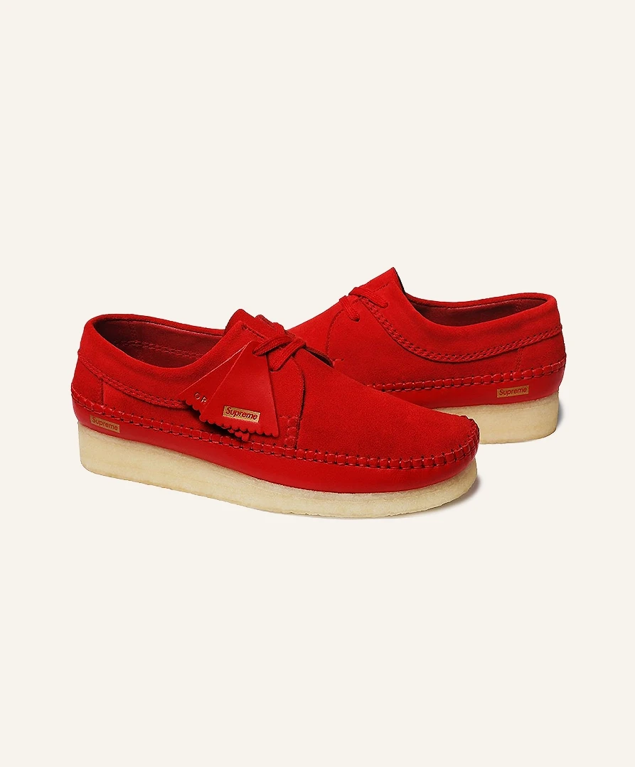 Clarks Originals × Supreme Wallabee collaboration footwear design