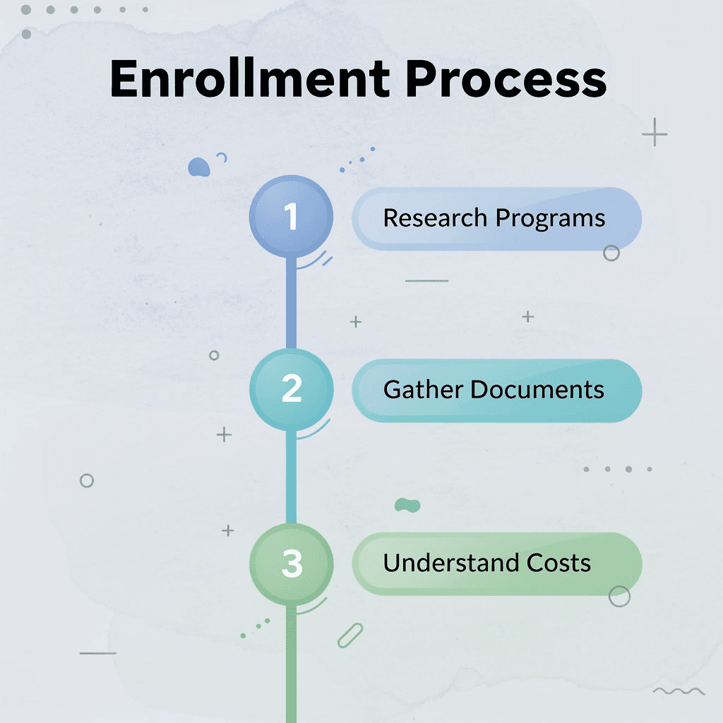 Four-step enrollment process for K12 homeschool programs