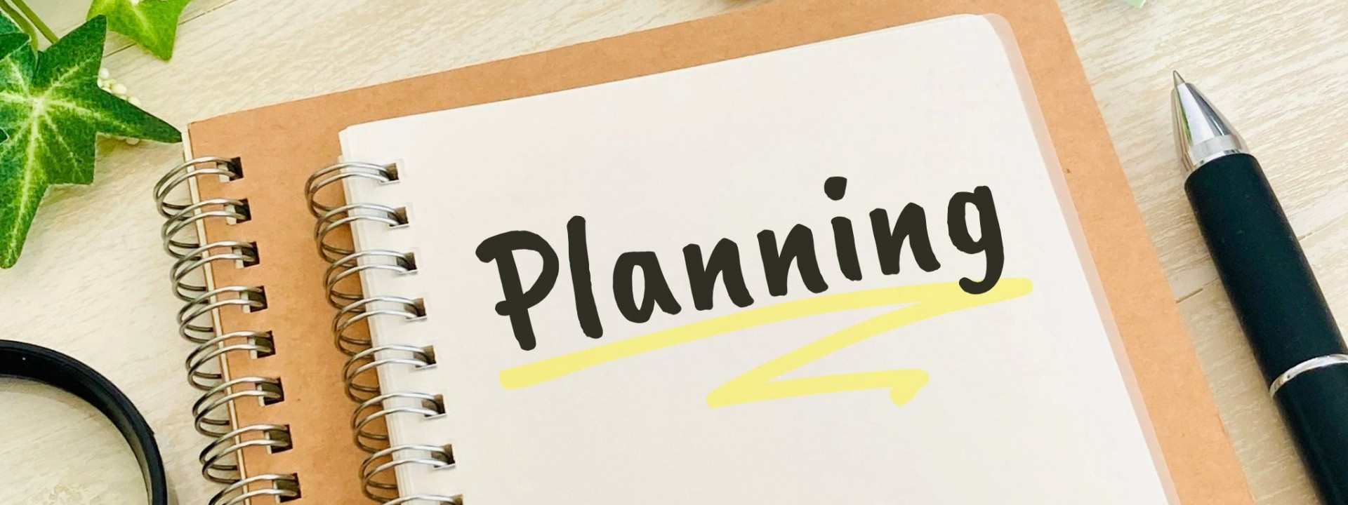 plannningと書かれた紙の画像