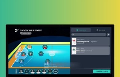 Mobile dashboard of 7 Force Fantasy League app with easy navigation for team management and match trackin