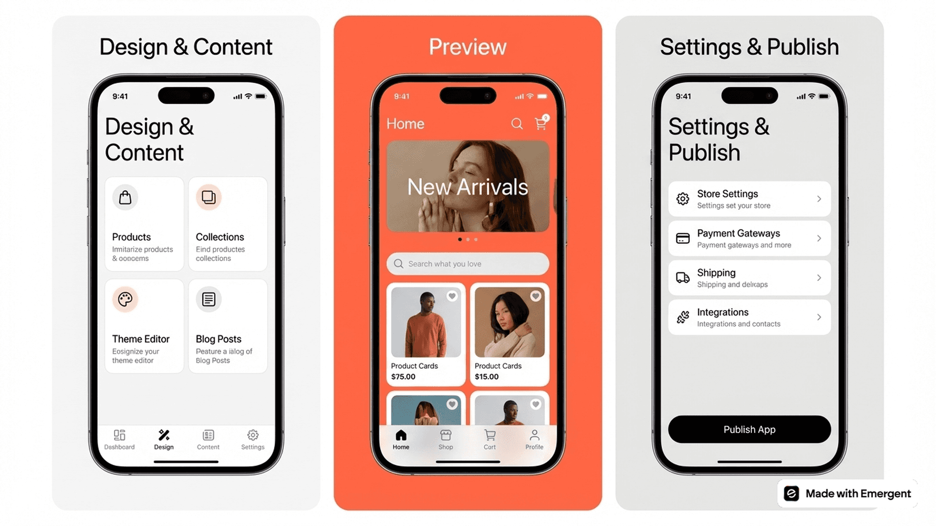 Shopping App Made With Emergent