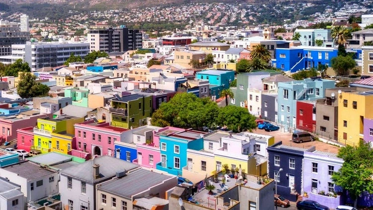 Colorful Bo-Kaap neighborhood houses