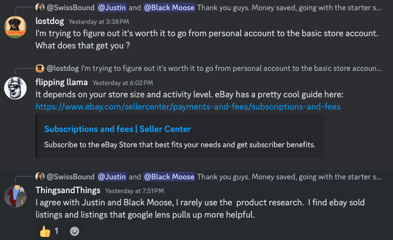 A view of the Flipwise Discord server