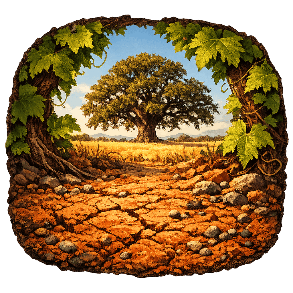 Detailed graphic of the Alta Mesa wine region.