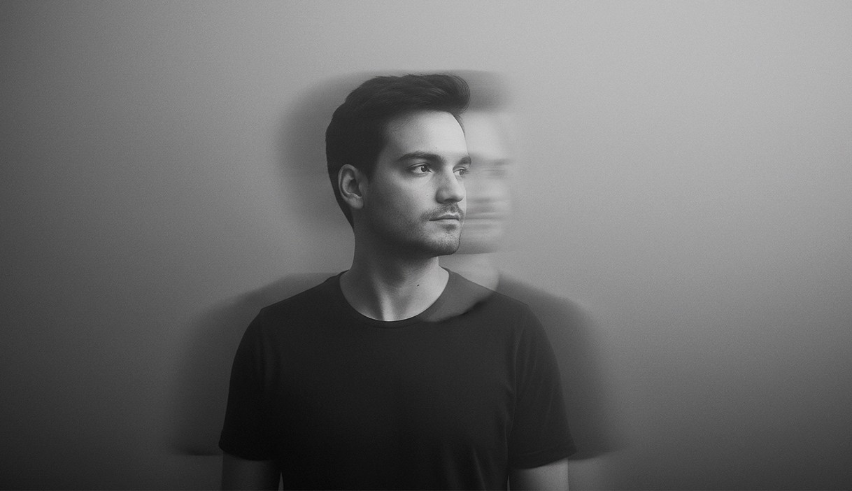 Portrait of Emanuel Machado, visual designer specialising in branding and interface design in Luxembourg