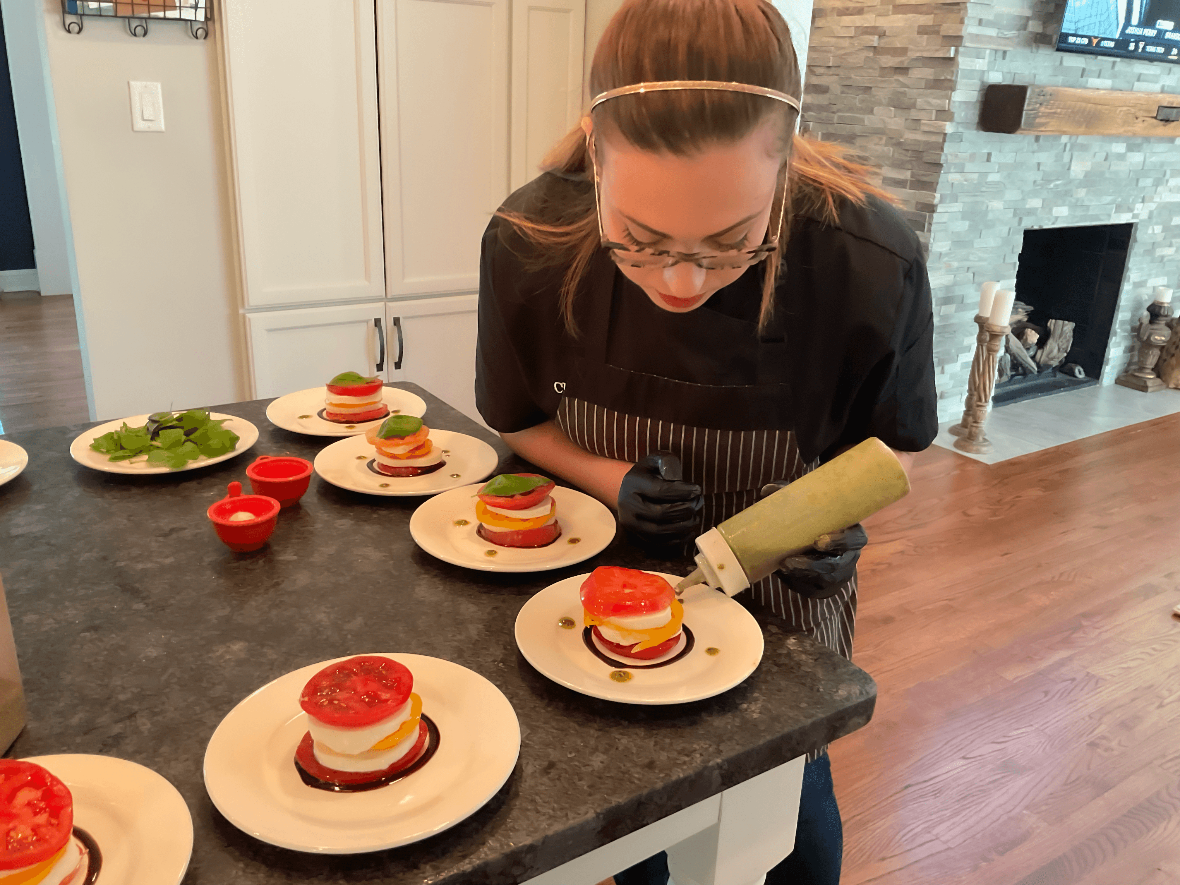 Luxury home dining dish served by a personal chef