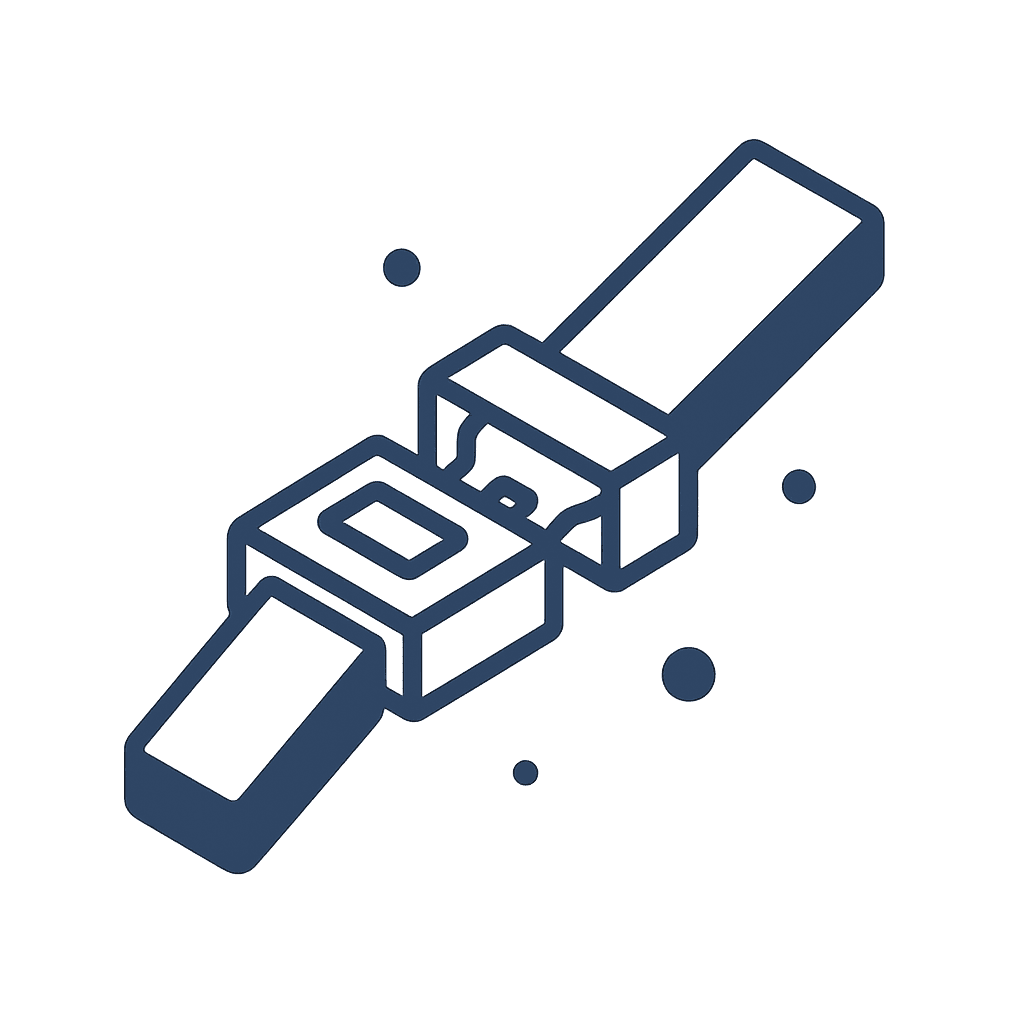 A stylized icon of a buckled seatbelt, illustrating an analogy that long-term care coverage provides protection in case of an unexpected event.