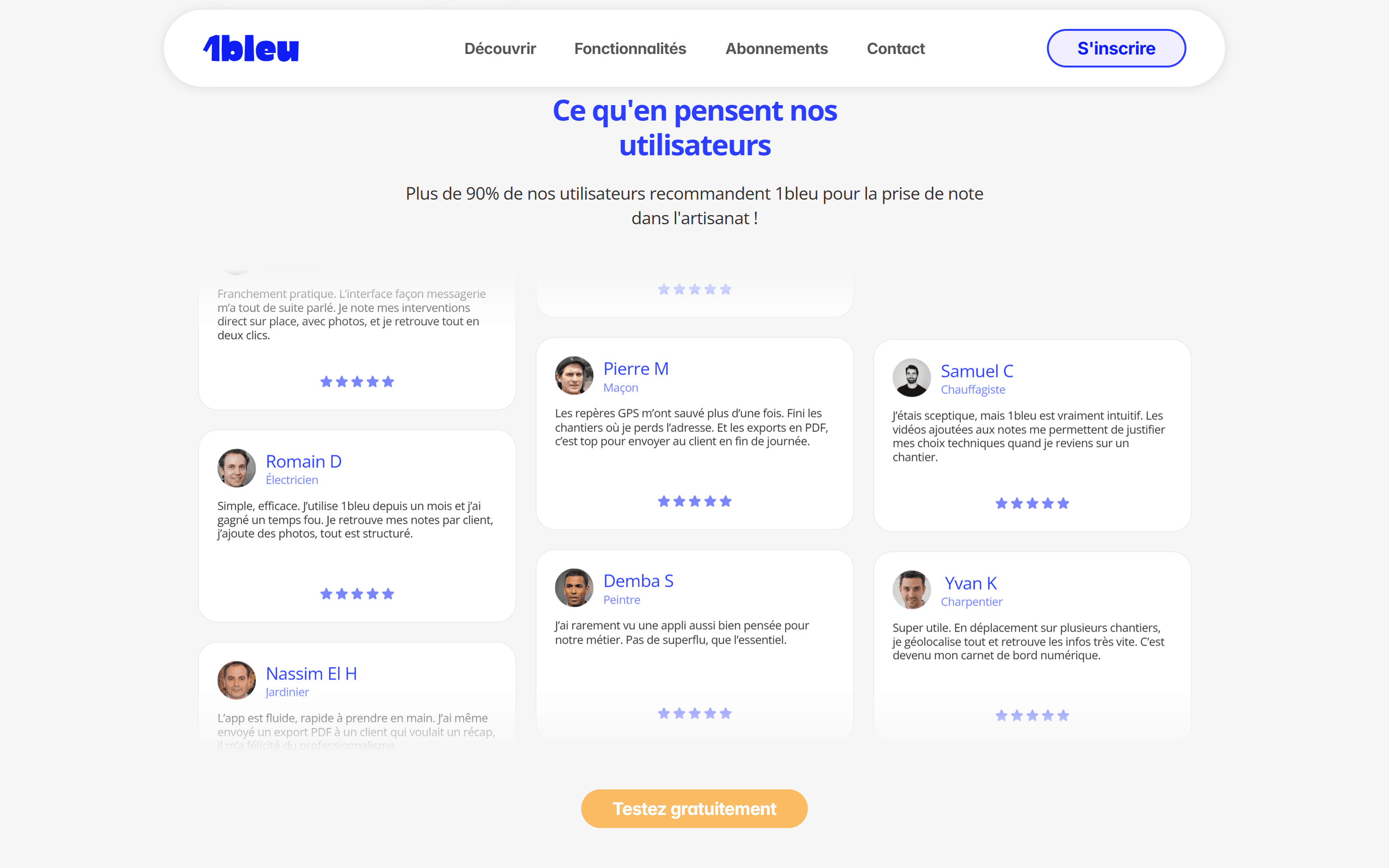 Liste des avis défilants via un composant natif Framer