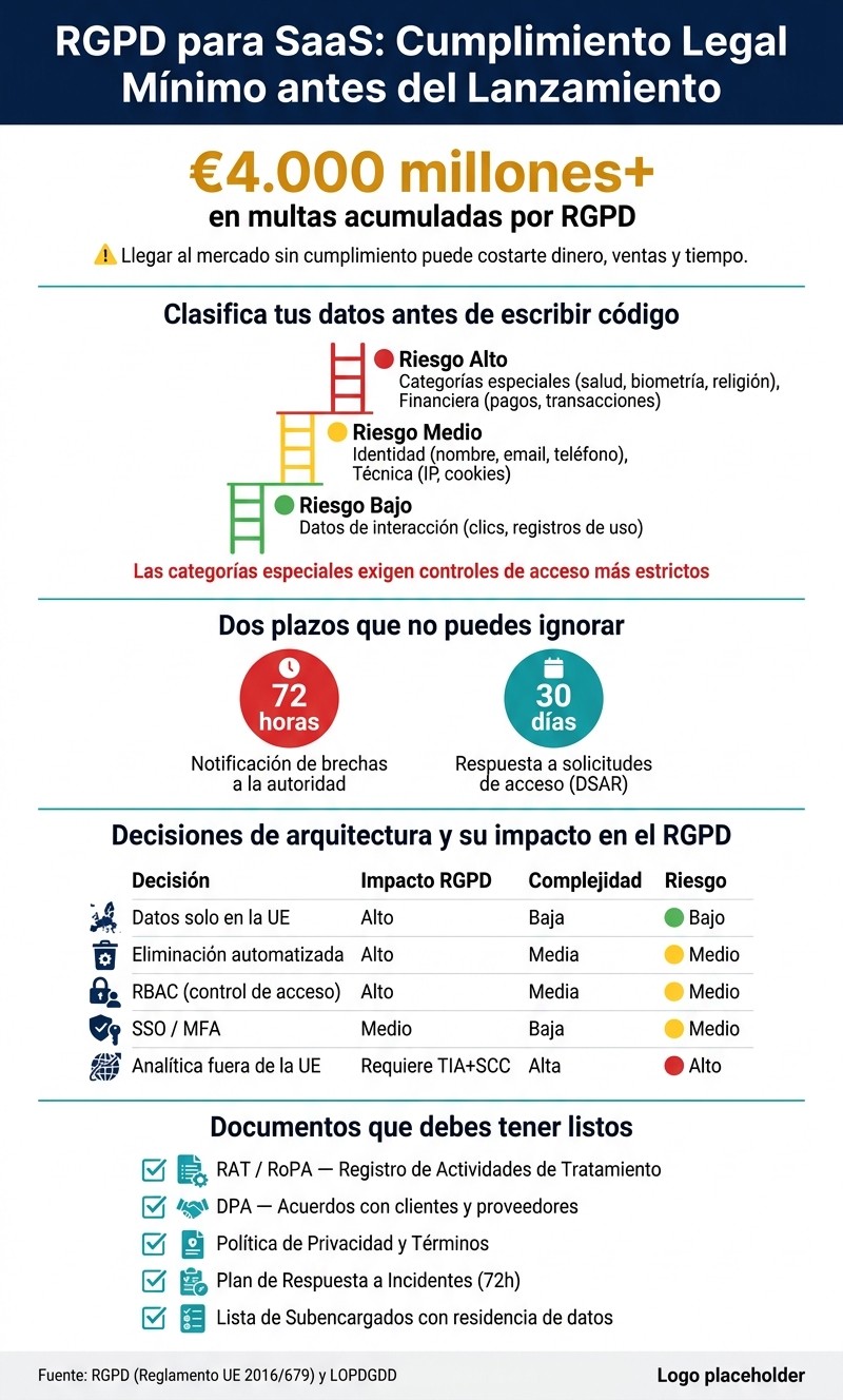 RGPD para SaaS: Checklist Visual de Cumplimiento Legal