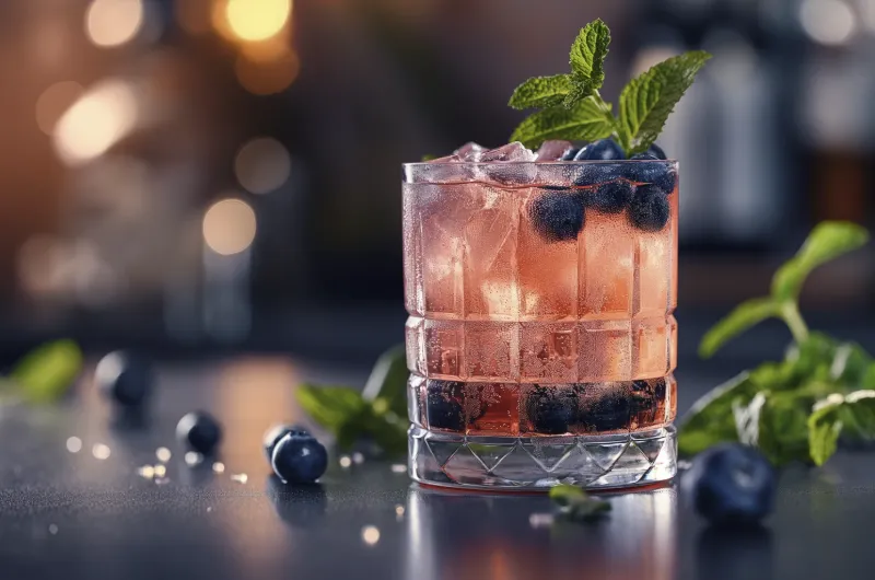 Blueberry Mint Fizz