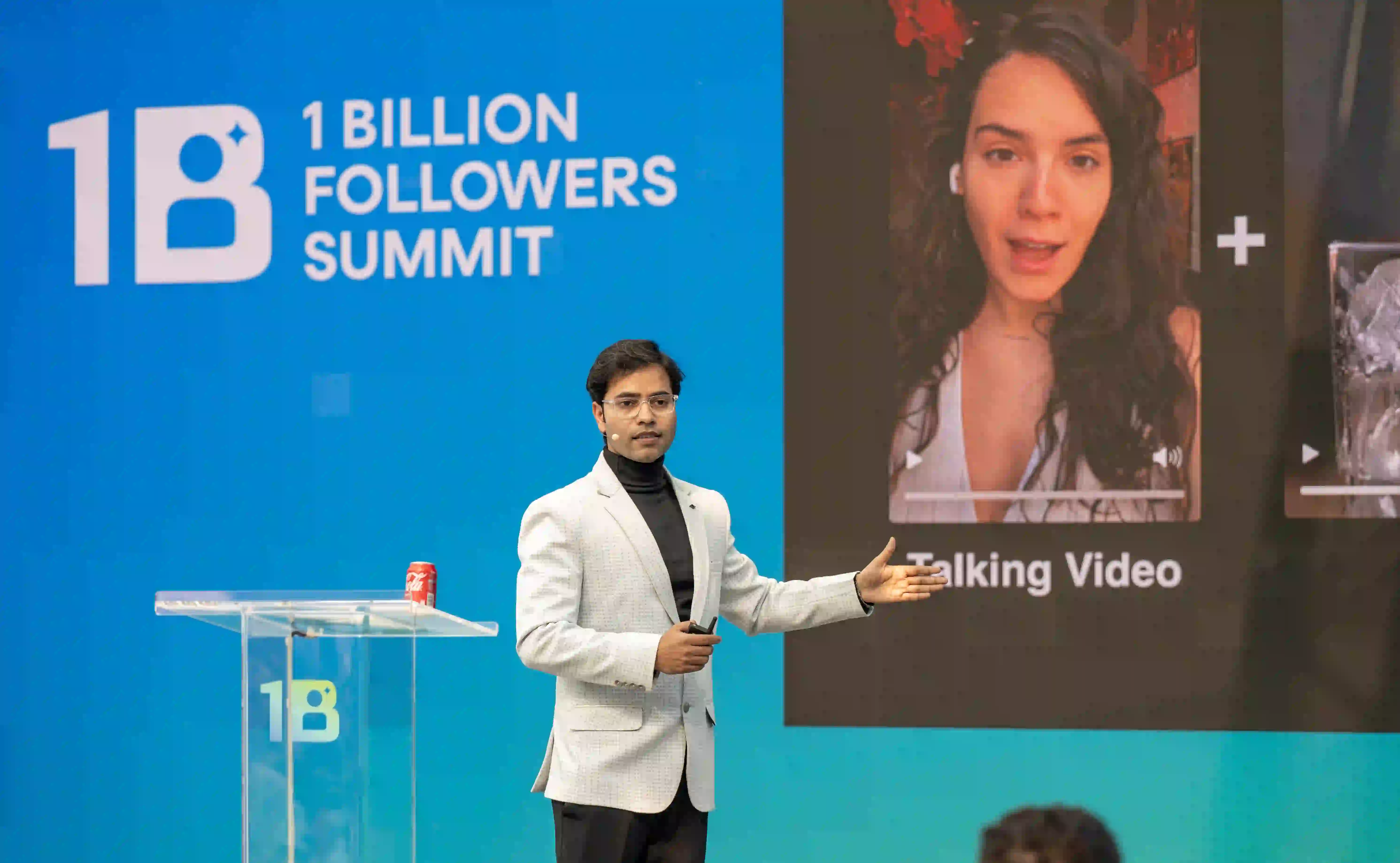An image of 'Pawan Kumar' at the '1 Billion Followers Summit' in Dubai