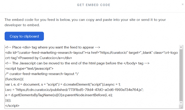 paste embed code