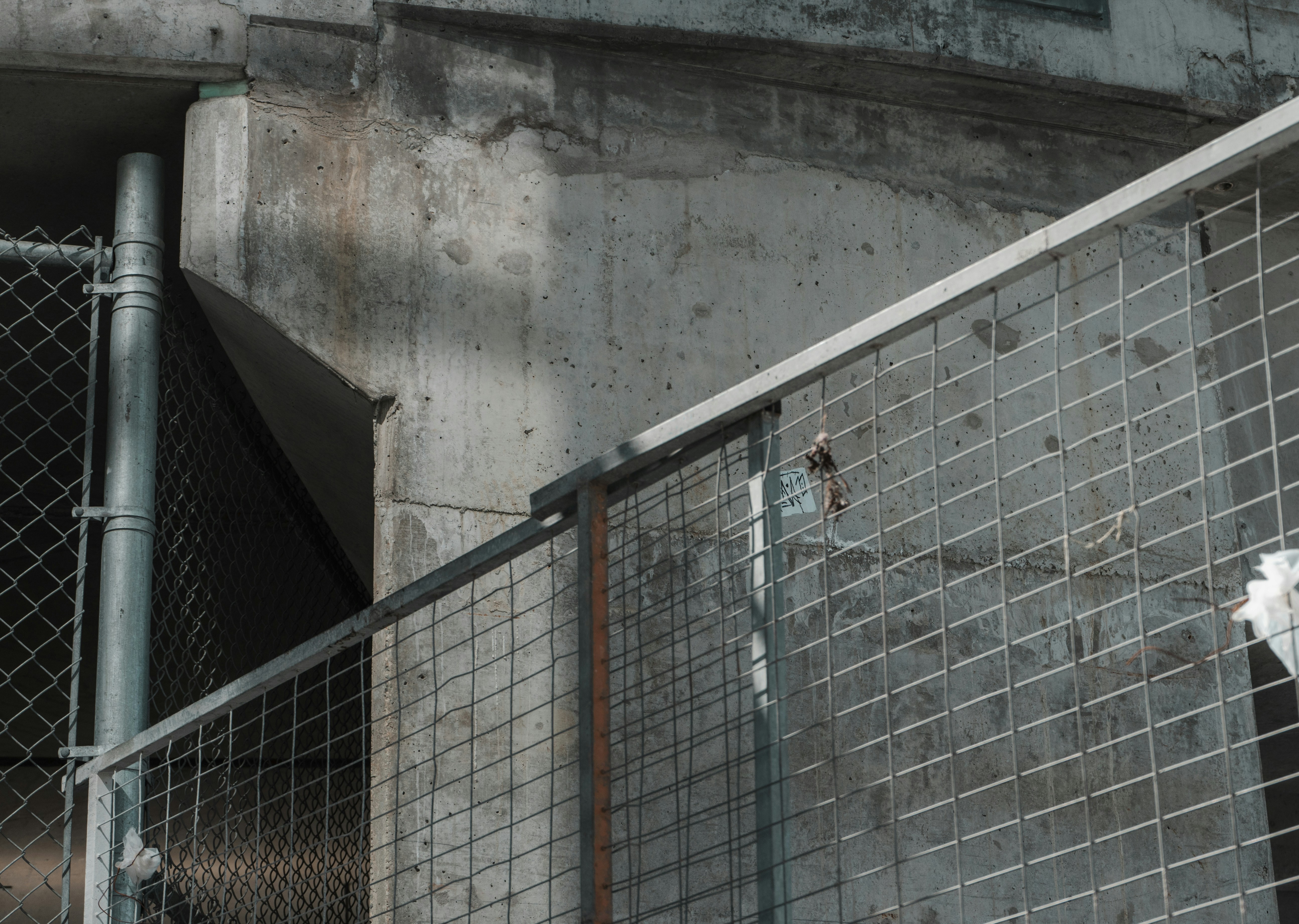 grey metal fence