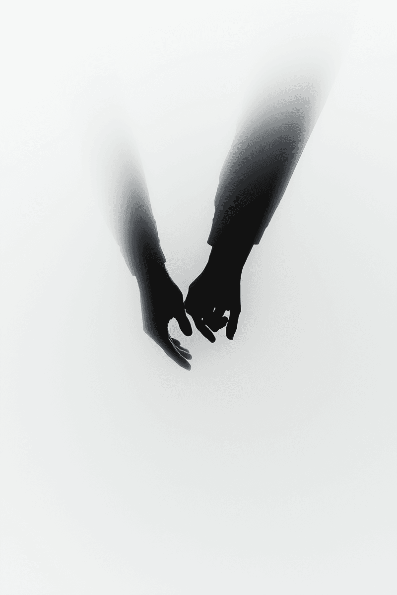 Hands Reaching Silhouette