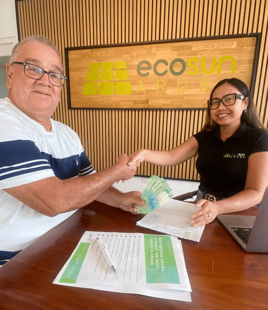 Customer signs contract