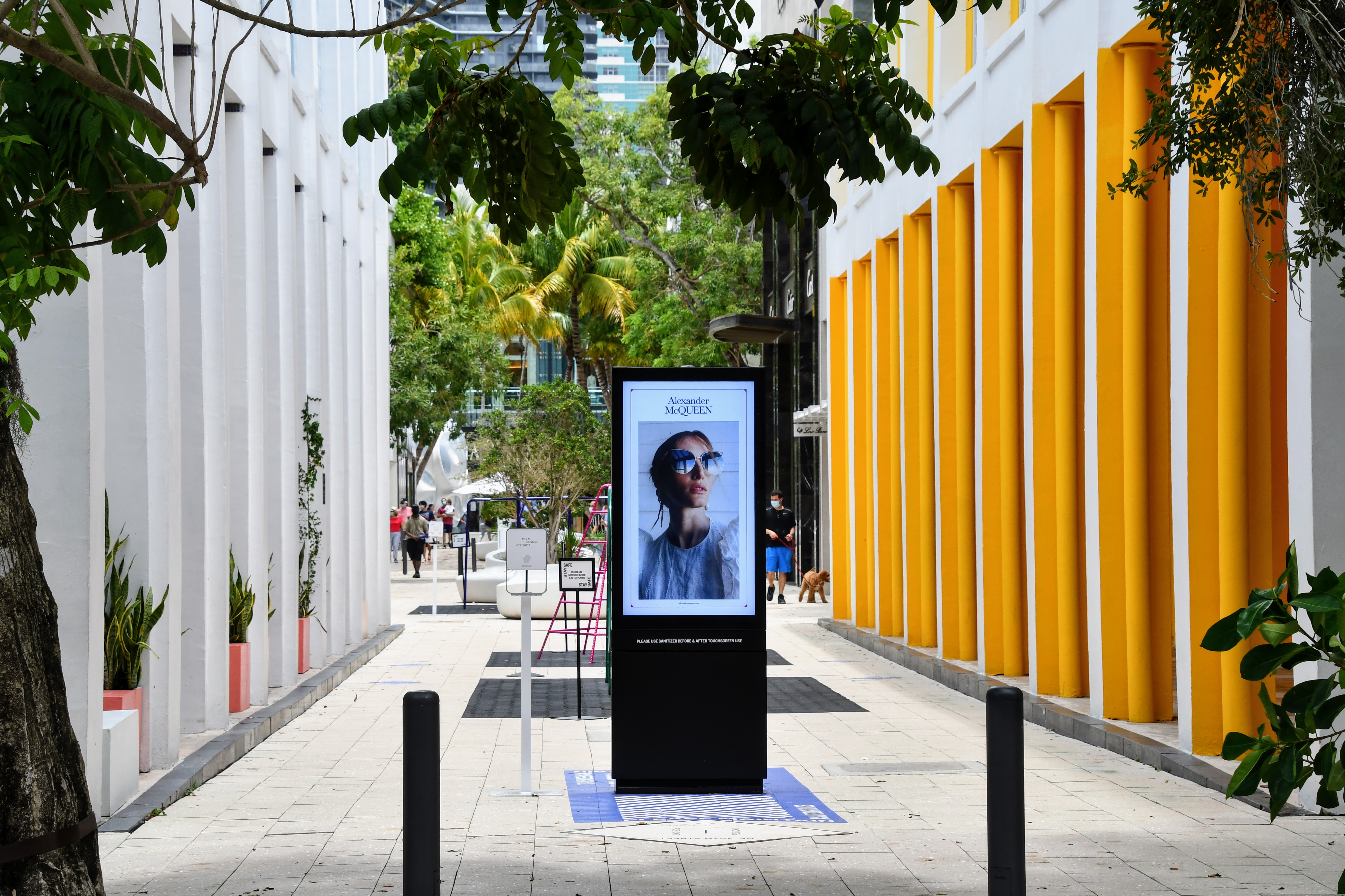RoveIQ Advertising Kiosk at Miami Design District