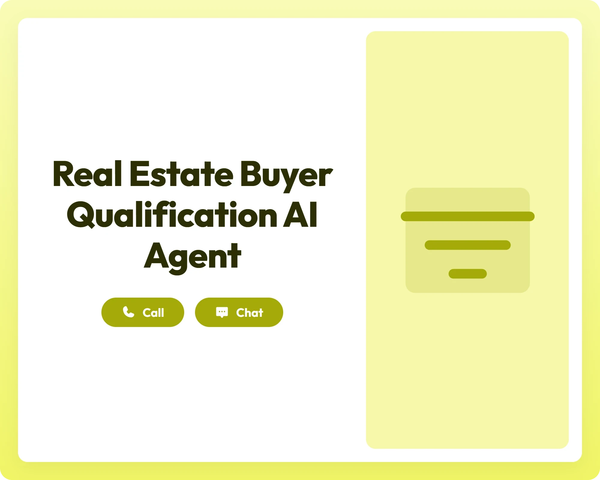 ai real estate agent handshake icon represents support via call and chat for buyer qualification